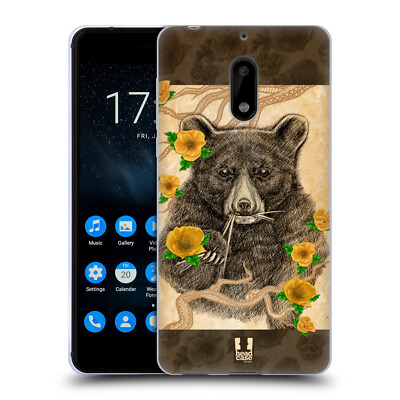 HEAD CASE DESIGNS STIPPLE ART ANIMALS SOFT GEL CASE FOR NOKIA PHONES 1