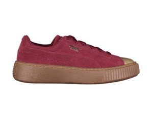 puma suede platform red