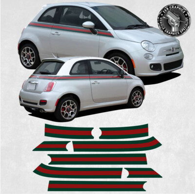 Designer Streifen für Fiat 500 Limited Edition Decals Sticker Folien Dekor