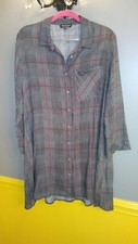 Fashion Nova Shayna Plaid Tunic Shirt Dress Size L