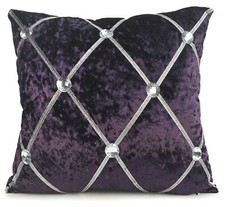 Large Crush Velvet Diamante Chesterfield Cushions or  Covers 3 Sizes 5 Colors