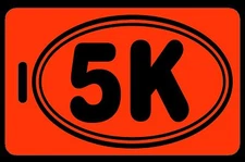 Hi-Viz Orange 5K (3.1 Miles) Bag Tag - Free Personalization