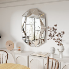 Beveled Wall Art Mirror Bathroom Mirror Entryway Dining Room Accent Mirror Decor