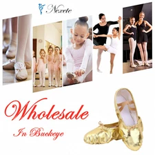 Nexete Wholesale---Ballet Dance Shoes Canvas Slipper Kids & Adult 