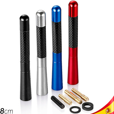 Antenne Universal Kohlenstoff Auto 8 CM Fm Am Farben Mini Motorrad Car Dy
