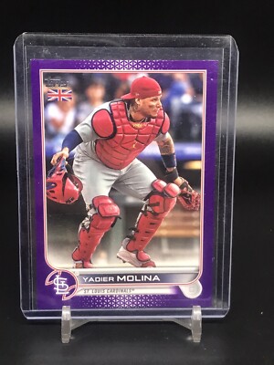 2022 Topps UK Edition Yadier Molina Purple Parallel 48/50 - STL Cardinals #188