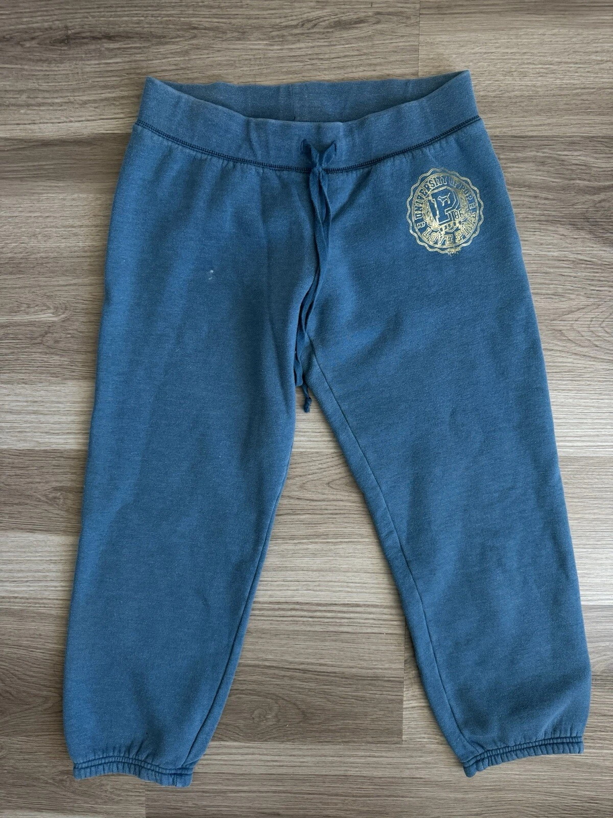 victoria-secret-vs y2k gold cream patch logo back sweatpants