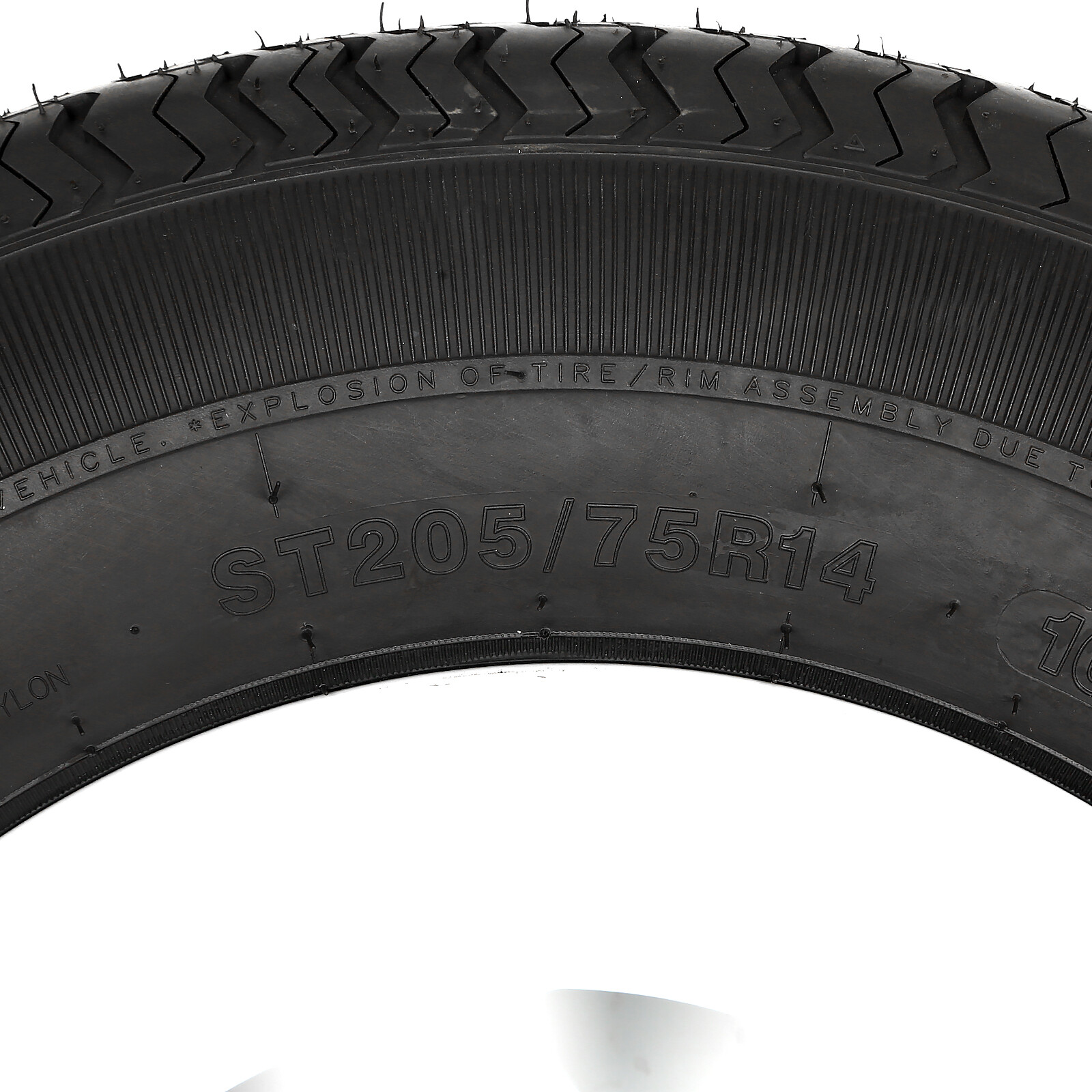 Set Of 2 Halberd ST205/75R14 Radial Trailer Tires - Load Range D, 8PR, 65 PSI, Heavy Duty
