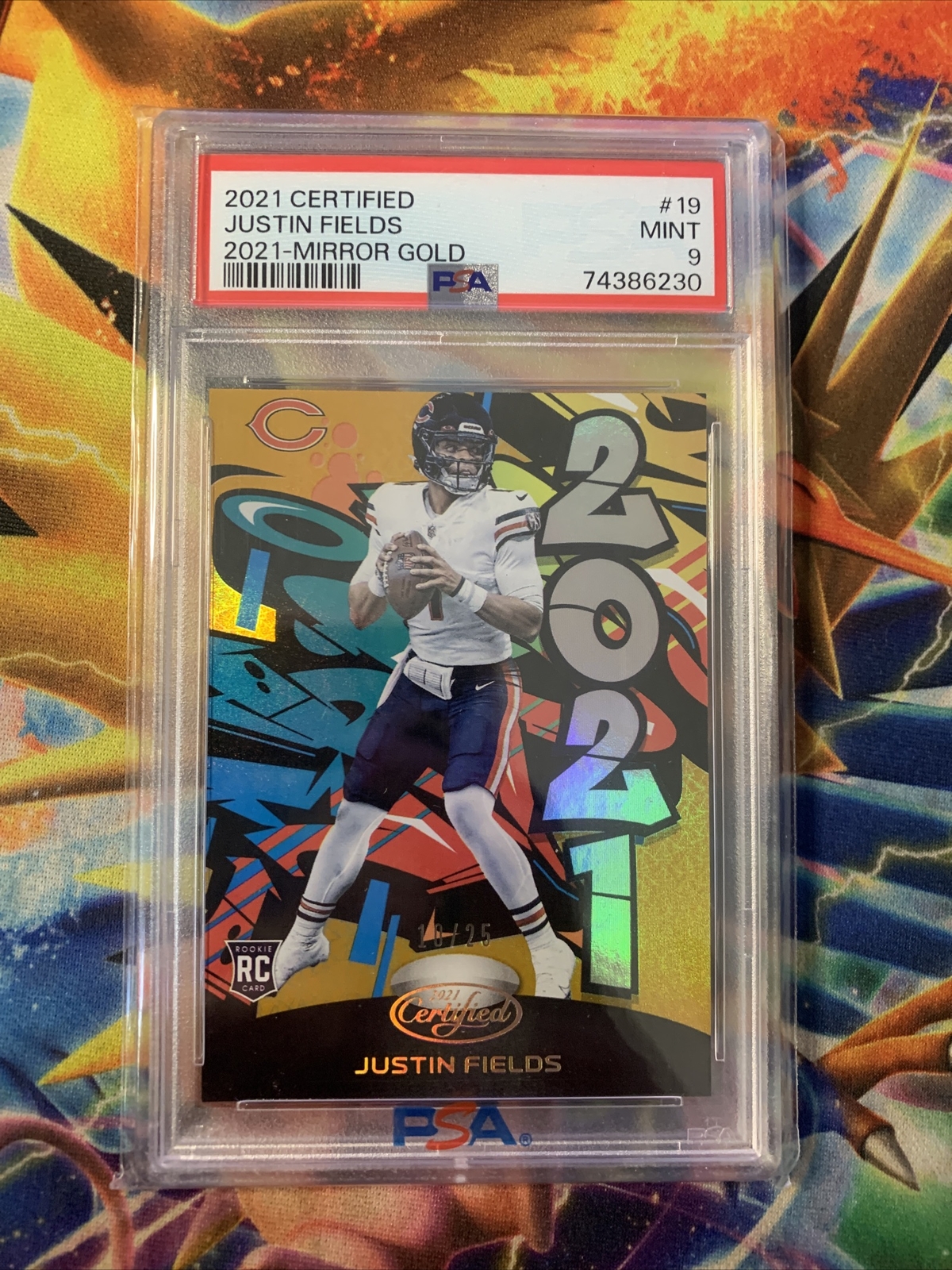 Justin Fields Panini Certified 2021 #19 Mirror Gold