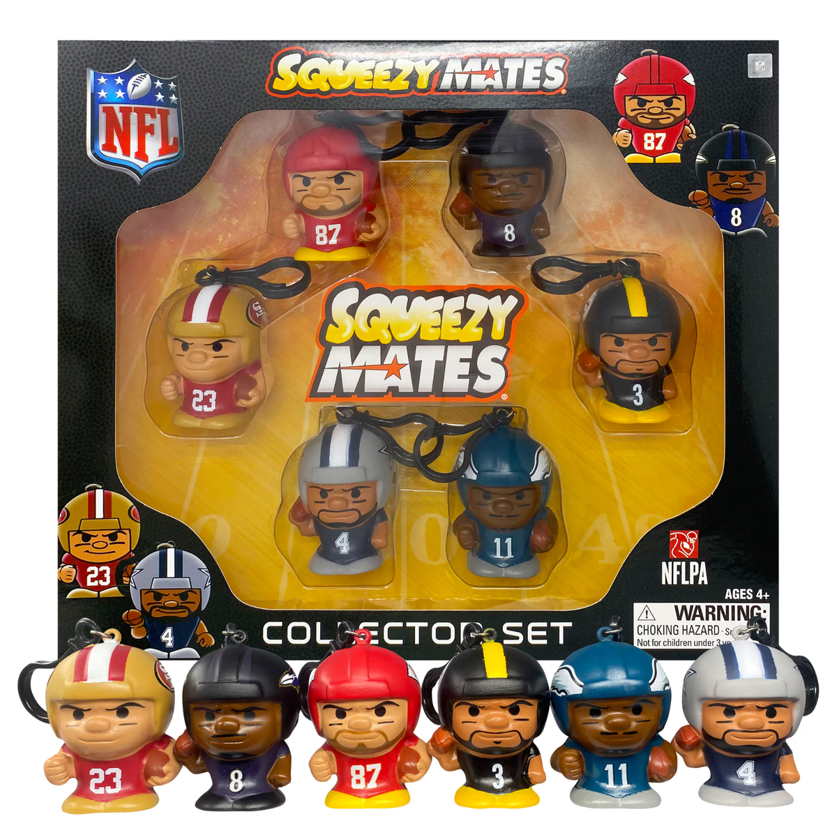NFL SqueezyMates 6 Figure Set 2025 New Release Series 7 Gift Set