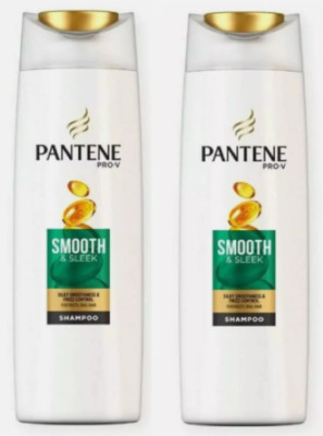 2x Pantene Pro V Shampoo Smooth &Sleek 270 ml für seidige Geschmeidigkeit & Frizz Control