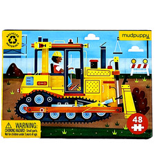 Mudpuppy Bulldozer 48 Piece Mini Puzzle  New
