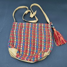 Vintage Sharif Purse Colorful Shoulder Crossbody Bag Patchwork Made in USA