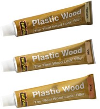 Rustins Plastic Wood Repair Cracks Holes Etc. Indoor & Outdoor Fast Drying 