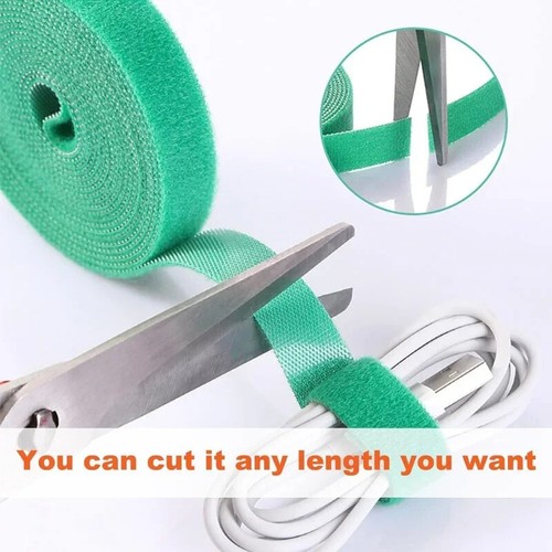 5M Nylon Plant Bandage Tie Reusable Plant Hook Loop Ties Green Fastener Tape - Photo 10/15