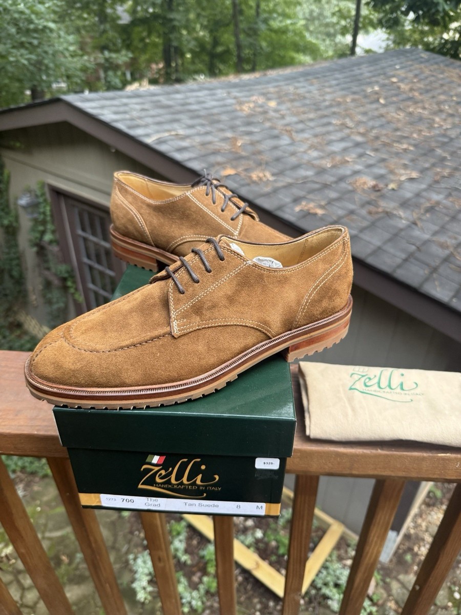 Zelli Brown Suede Leather Norwegian Split Toe Oxford Shoes  display picture 2
