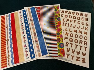 2 Vintage Current Border Sheets - 32 Borders  & 94 Pretzel Alphabets - New - H