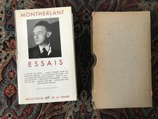 LA PLÉIADE MONTHERLANT VERSUCHE 1963