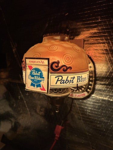 Vintage Pabst Blue Ribbon Beer Motion Heat Lamp Wall Sconce PBR Old Time Flavor