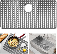 Sink Protectors for Kitchen Mat -30"X 16" Silicone Kitchen Sink Mat Grid for Bot