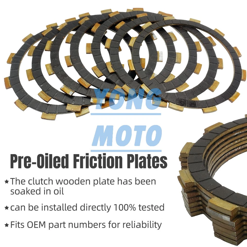 Clutch Friction Plates Kit & Spring Gasket for Suzuki Marauder 800 VZ800 1997-04 Foto 3 de 4