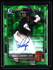 2025 Bowman Chrome Jhonny Level Prospect Green Sapphire Auto #22/99