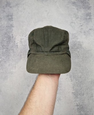 Vintage Barbour Cap Waxed Cotton Hunting England Men's Hat Green