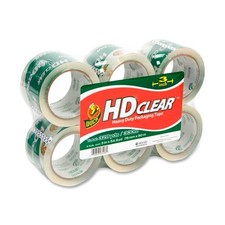 Duck Hd Clear Extra Wide Packaging Tape - 3" Width X 55 Yd Length - 6 / Pack -