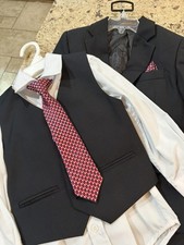 Formal Kids Toddler Boys Suit 5 pieces Set with Vest and Tie Size 2T-14
