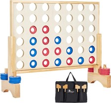 Giant Wooden 4 in A Row Game 2.8ft