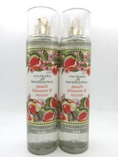 BATH  BODY WORKS PEACH BLOSSOM  NECTAR FRAGRANCE MIST 8 FL OZ LOT OF 2 PCS 
