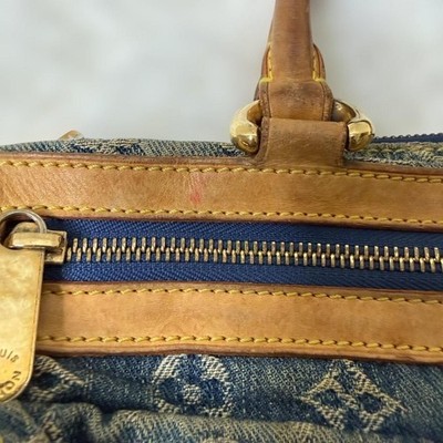Louis Vuitton Monogram Denim Neo Speedy Mini Boston Handbag Blue