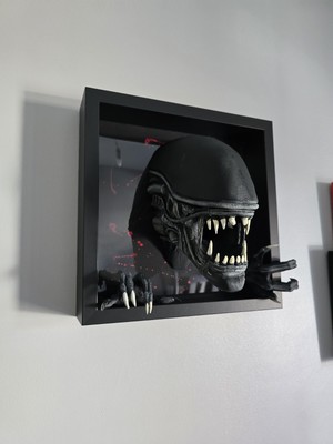alien xenomorph figur 3dart 3dprinted Diorama Shadowbox Movie Fan 