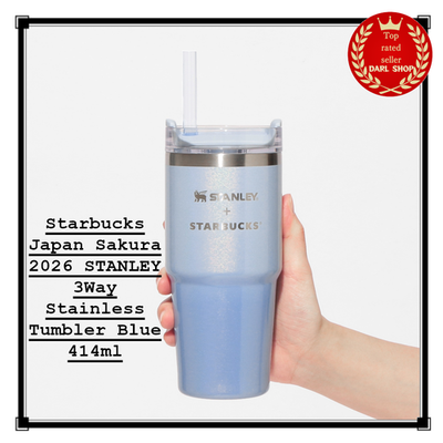 Starbucks Japan Sakura 2026 STANLEY 3Way Stainless Tumbler Blue