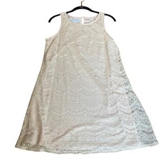 Maurices Gold Shimmer Lace Sheath Dress, Size Medium 