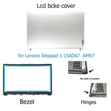 Silver For Lenovo Ideapad 1-15ADA7 AMN7 LCD Back Cover/Hinges/Bezel 5CB1F36621