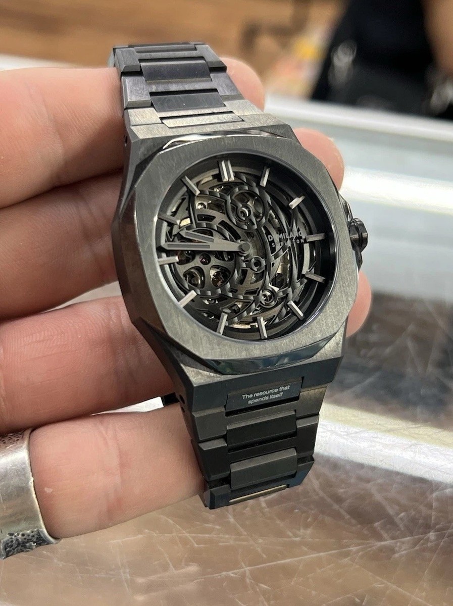Milan Extreme D1 Skeleton Black Automatic Watch 17cm 40mm | eBay