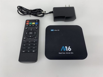 M6 Quad Core 64-Bit 4K UHD 3820x2160 16GB TV Box Media Streamer