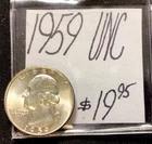 1959 Washington Silver Quarter UNC! ENN Coins