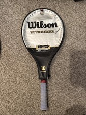 Wilson Titanium 28" Stretch Tennis Racket W/ Case - Needs New Grip Tape - Good