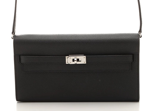 Hermes Kelly To Go Shoulder Bag Black 2025 with Box Women's #DB088
