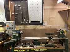 Record Power CL4 Wood Turning Lathe with RPLB 24-48 stand and accessories.