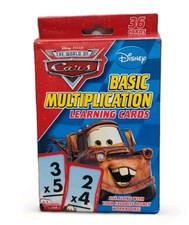 Disney Pixar Cars Multiplication Flash Cards Kids Math Learning Game Complete