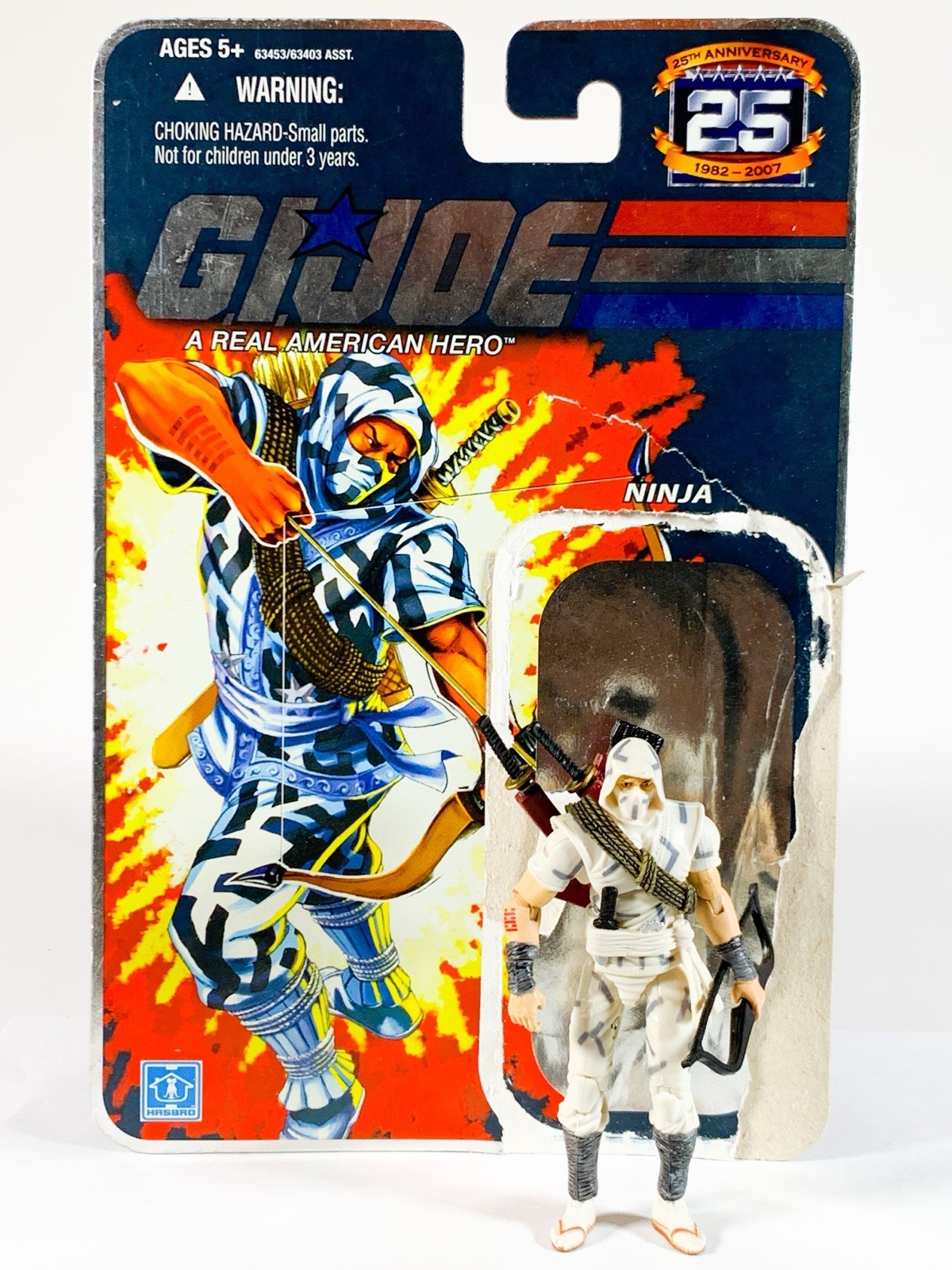 GI Joe Ninja Storm Shadow v22 25th Anniversary 3.75" ARAH Complete W/ Card