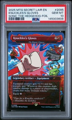 MTG Knuckles's Gloves FOIL Sonic the Hedgehog Secret Lair #2095