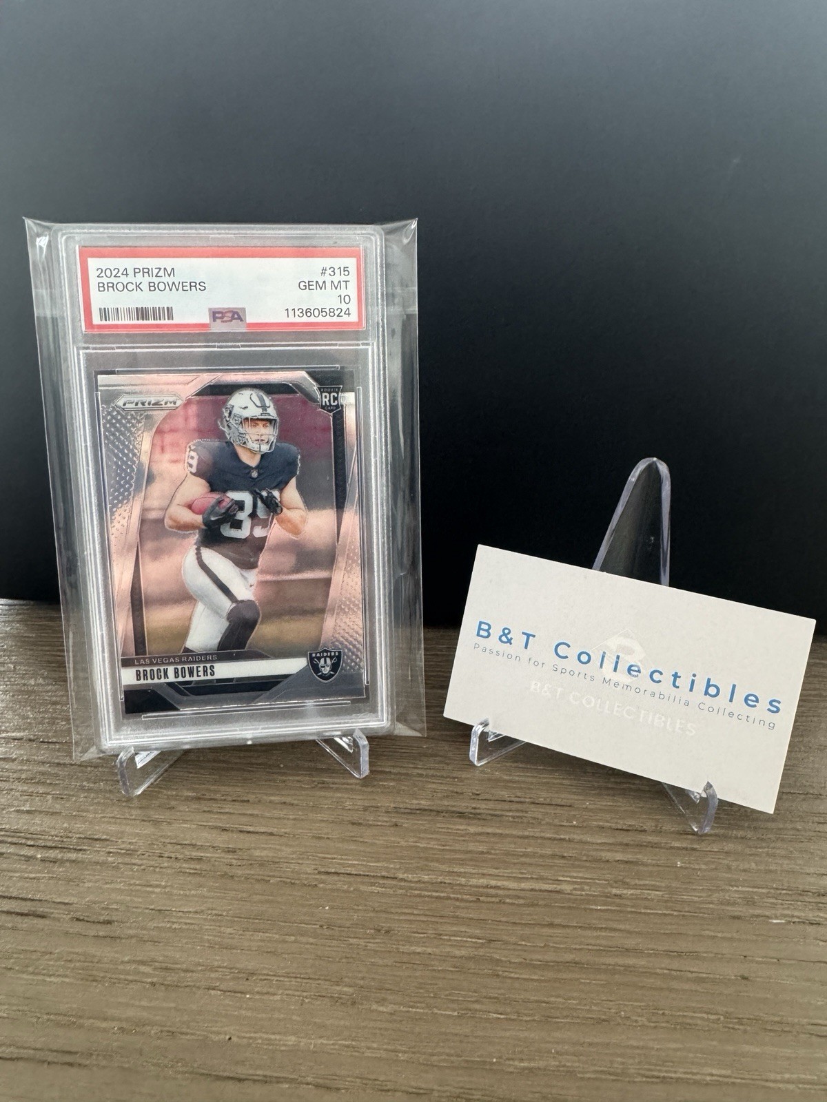 2024 Panini Prizm Brock Bowers #315 Rookie RC PSA 10 GEM MINT Raiders 🔥🔥