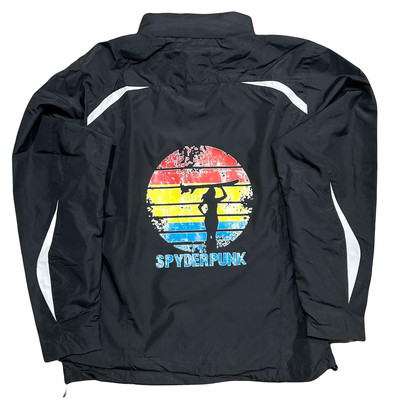 Windbreaker Spyderpunk  Surfer Jacket Hooded Pockets Lined US Sizes Small - 3XL