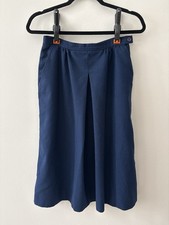 1970s Vintage Pendleton Wool Skirt Navy Blue With Pockets Size 12