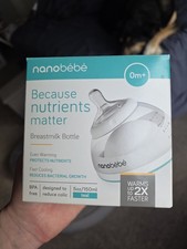 Baby Nanobebe Breastmilk Bottles 0m Newborn Stage 1 5oz/150ml White 1 Pack