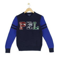 Ralph Lauren Pullover Jungen Gr. L Blau Logo ...